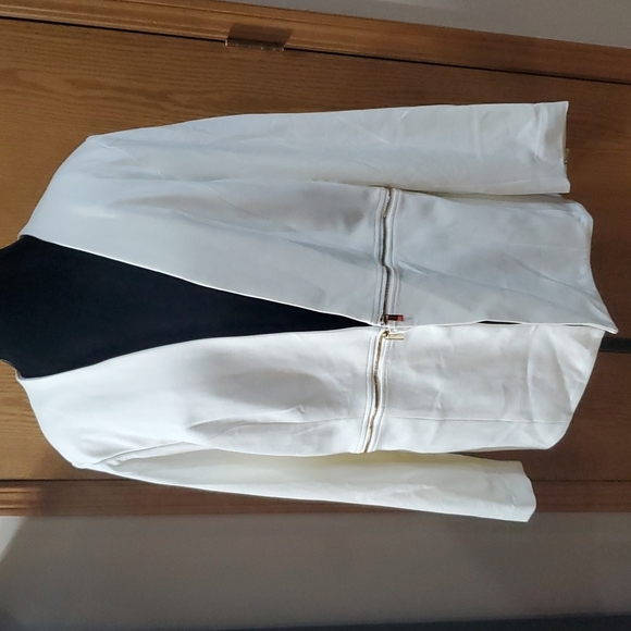 Premise NWT white blazer zipper details sharp - Picture 1 of 8